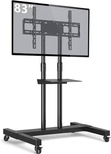Vista 9 de Mobile TV Stand with Upgraded Wheels for 32-75 Inch TVs up to 88 lbs