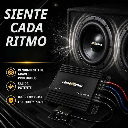Vista 7 de Amplificador Monoblock de 500 Vatios, Clase D, Amplificadores de Subwoofer Estables a 1 Ohm para Altavoces de Audio de Coche