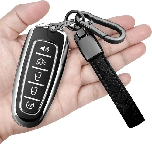 Vista 7 de Funda para Llavero de Ford con Llavero Carcasa de Llave de Protección Completa Suave Estuche de Llave Compatible con Ford C-Max Edge Escape Azul