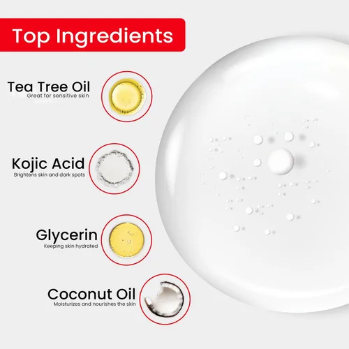 Vista 5 de Kojie San Jabón iluminador para la piel – Jabón original de ácido kójico que reduce las manchas oscuras, hiperpigmentación y cicatrices con aceite