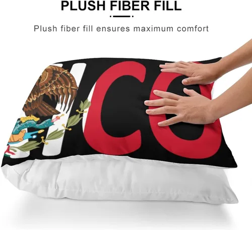 Vista 3 de Funda de almohada larga con diseño de bandera mexicana, 20 x 54 pulgadas