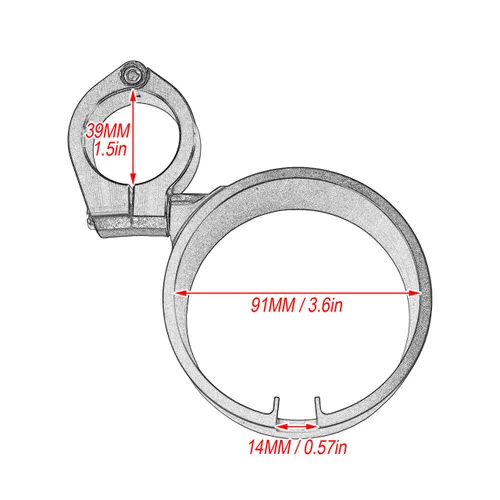Vista 4 de Soporte de Reubicación con Abrazadera para Manillar Lateral del Velocímetro Compatible con Harley Sportster XL 48 1993-actual Dyna 1993-2005