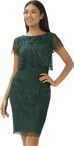 Vista 3 de Adrianna Papell Vestido de cóctel con cuentas para mujer