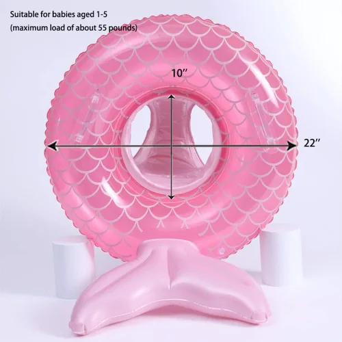 Vista 4 de Flotador de natación para bebé,Anillo inflable de natación para bebés con asiento para bebé/niño,Anillo de flotador de cintura para niños