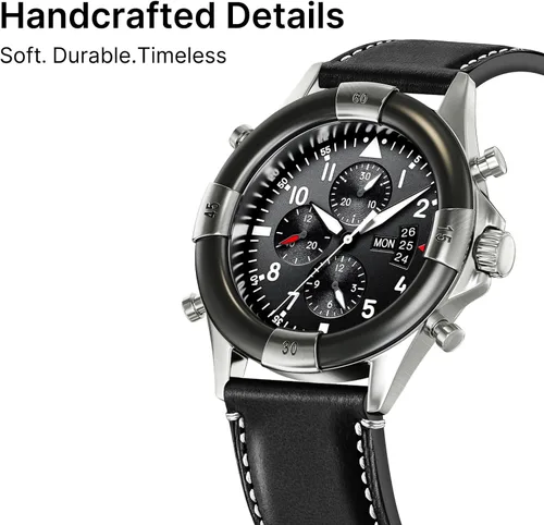 Vista 54 de Fullmosa Correa de reloj de liberación rápida de 0.866 in, 0.787 in y 0.709 in, bandas de cuero bruñido para Samsung Galaxy Watch/Garmin Watch