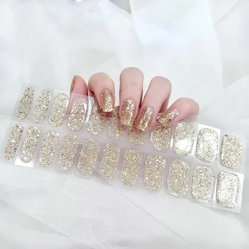 Vista 16 de Tiras de uñas de gel rojo burdeos color sólido pegatinas de gel de uñas 20 envolturas de manicura extra largas