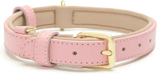 Vista 9 de collar clásico para perro de piel auténtica suave y transpirable, impermeable, para perros grandes y medianos pequeños