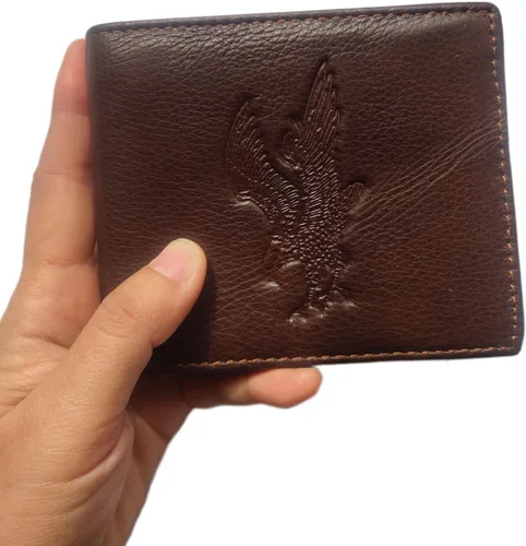 Vista 107 de Hombres Cool Eagle Wolf Caballo Totem Cuero Vaca Vertical Cartera Cremallera Multi-tarjeta Titular, Tótem de caballo, Minimalista