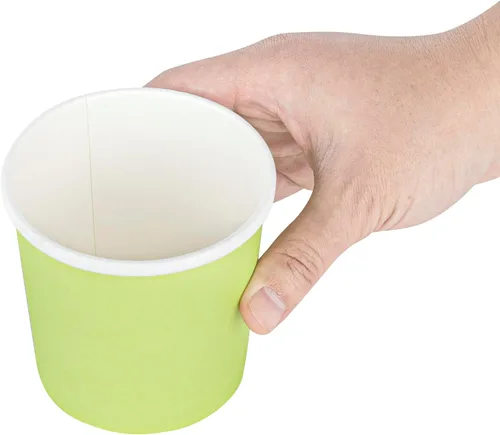 Vista 4 de Restaurantware - Bio Tek - Vasos de sopa desechables de 12 onzas, 25 tazas de sopa de papel para microondas - Las tapas ventiladas se venden por