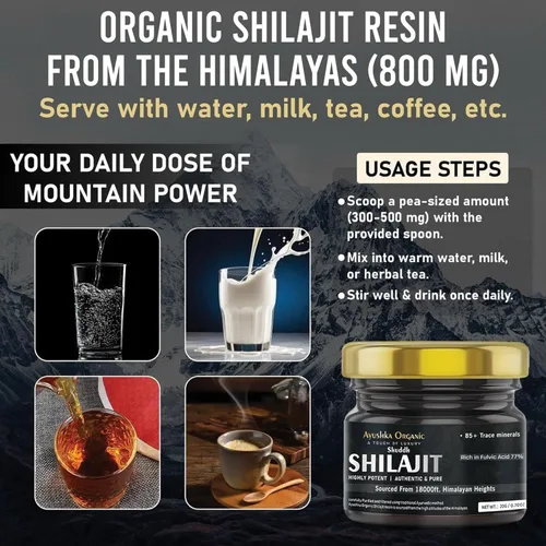 Vista 6 de Resina Shilajit del Himalaya (20 gm) de potencia máxima, Shilajit puro probado en laboratorio para hombres y mujeres, más de 85 minerales traza