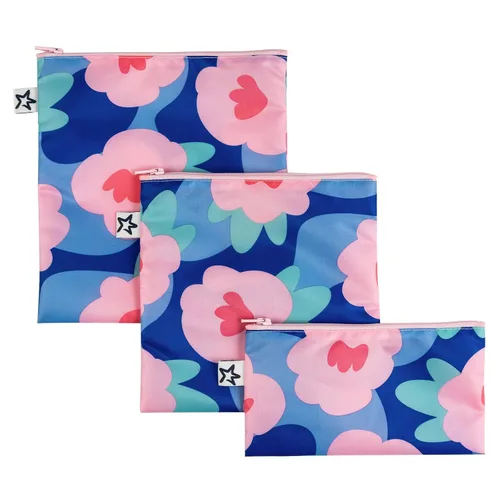 Vista 11 de Tiny Twinkle Bolsas reutilizables para bocadillos para niños – paquete de 3 bolsas para aperitivos y bolsa para sándwich para niños pequeños
