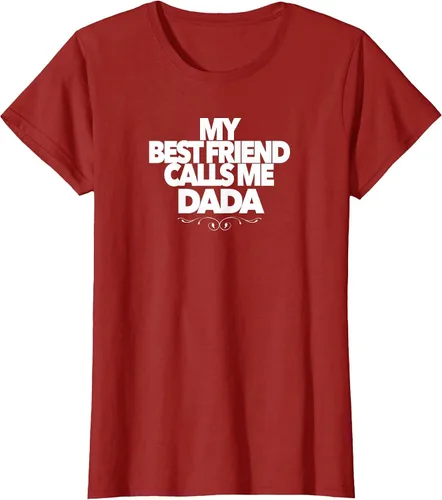 Vista 24 de My Best Friend Calls ME DADA Funny Baby Shower Present dad T-Shirt Asphalt Grey