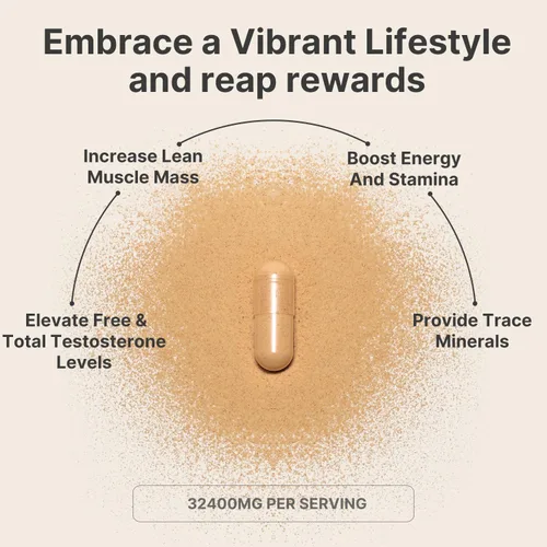 Vista 3 de Ultra Strength T-Booster para hombres: mezcla de hierbas de 23,900 mg con Tongkat Ali, Ashwagandha, Shilajit y más – Apoya la fuerza muscular