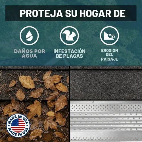 Vista 4 de GUTTERHAWK GUTTER GUARD - Kit de protector de canalones de aluminio negro de 48 pies (nominal). Incluye tornillos. Compatible con canalones de 5