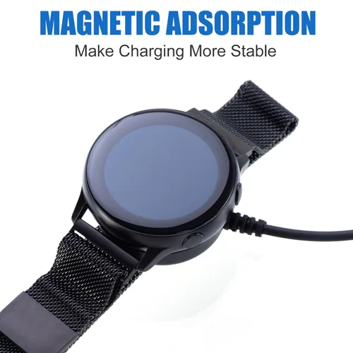 Vista 3 de Cargador para Samsung Galaxy Watch Ultra/FE/8/7/6/5/4/3/Active 2/Active, cable de carga USB A de repuesto magnético (USB A)
