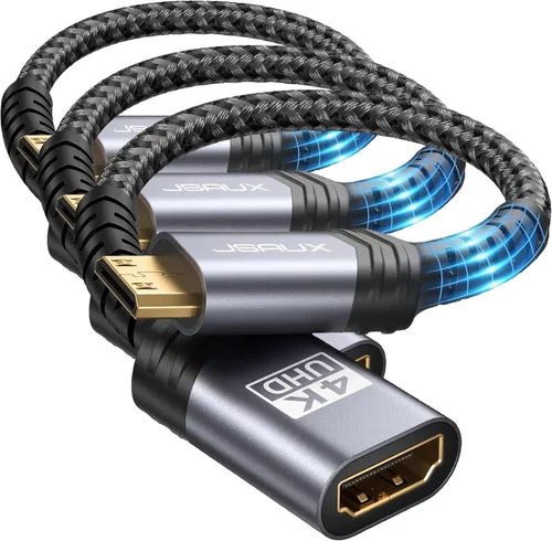 Vista 10 de JSAUX Adaptador Mini HDMI a HDMI, Cable Mini HDMI macho a HDMI hembra con 4K 60Hz HDR 3D 18Gbps, Compatible con cámara, videocámara, Raspberry Pi