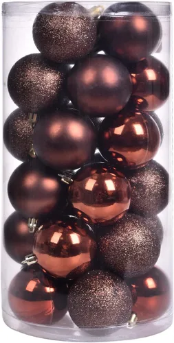 Vista 17 de 30 unidades de adornos de bola de Navidad, decoraciones de árbol irrompibles de 2.36", bola colgante perfecta para decoración de fiestas navideñas