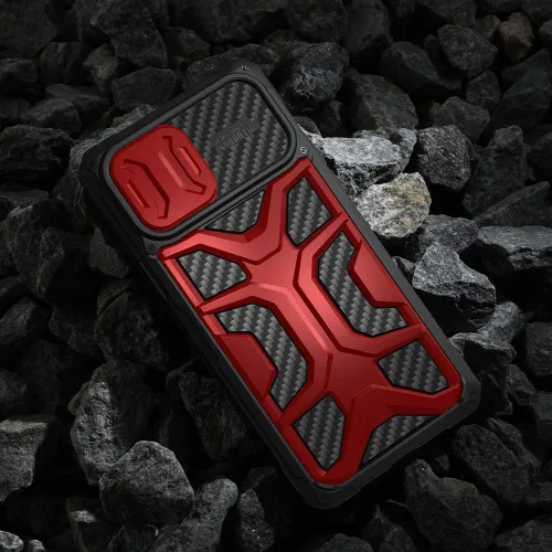 Vista 8 de Nillkin Funda diseñada para iPhone 13 Pro Max con funda para cámara, funda de grado militar con protección deslizante para lente de cámara, funda a
