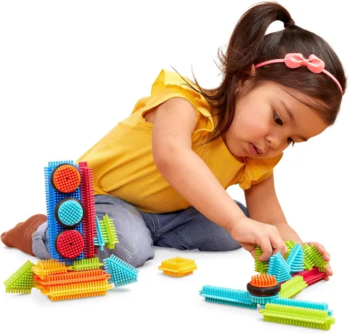 Vista 10 de Bristle Blocks Juguete Bloques de construcción para niños (80 piezas en tarro)