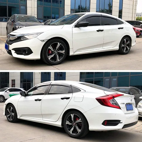 Vista 6 de AOKIO Cubierta de Manija de Puerta Exterior Trim para Honda Civic 10ª Generación Accesorios 2016 2017 2018 2019 2020 2021 con Orificio de Llave