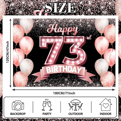 Vista 250 de Cartel de feliz cumpleaños décimo oro rosa, telón de fondo, saludos a 10 años, globos de confeti, decoración temática para niñas de 10 años