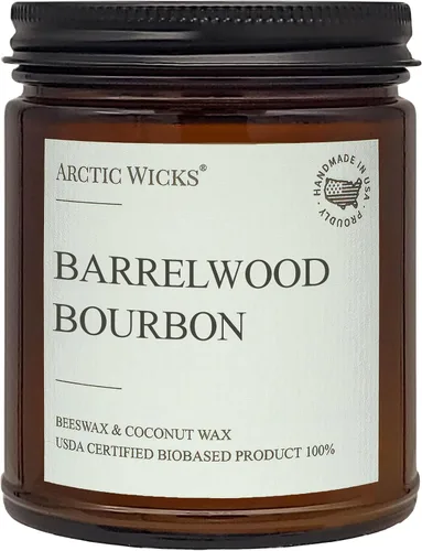 Vista 7 de Velas perfumadas de cera de abeja y coco, 9 onzas, ámbar, rústicas, no tóxicas, de combustión limpia, 100% certificada por USDA, a base de plantas