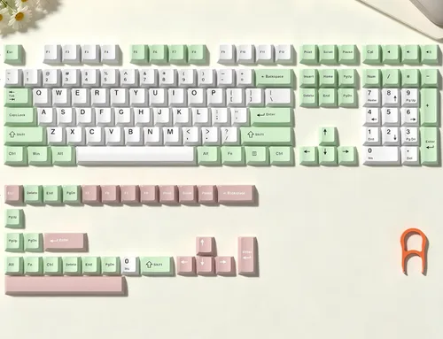Vista 9 de dagaladoo Teclas PBT de doble disparo Púrpura, Teclas del teclado del Gradiente Púrpura