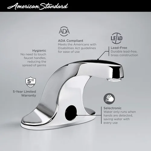 Vista 2 de American Standard 6055.205.002. Llave de baño de 0,5 GPM de Innsbrook Electronic. Cromada