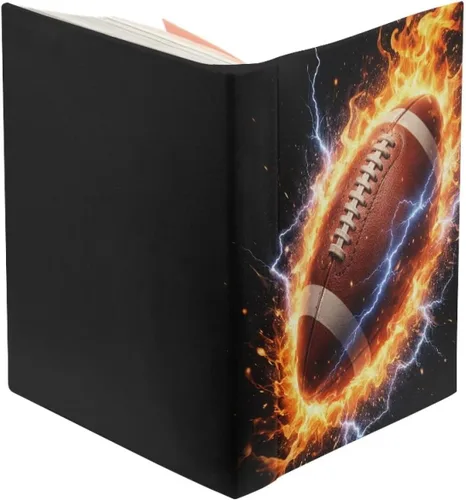 Vista 5 de Rnyleeg Fundas de libro de fútbol americano para niños escolares de 9 x 11 pulgadas, funda elástica para libro de tapa dura, funda protectora