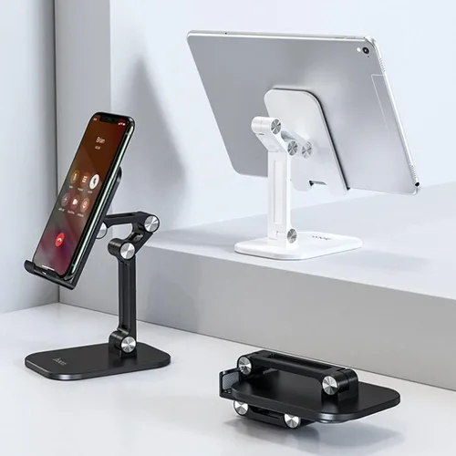 Vista 8 de GARASANI Soporte de teléfono celular ajustable en altura en ángulo, soporte universal para teléfono de escritorio, soporte para tableta, soporte