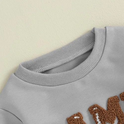 Vista 55 de MERSARIPHY Sudadera de fútbol para bebé, traje de manga larga con letras divertidas, ropa de otoño e invierno