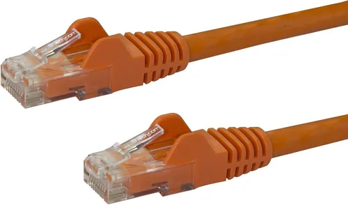 Vista 48 de StarTech Cable Ethernet CAT6 de 6 pulgadas – Cable Ethernet CAT 6 Gigabit amarillo -650 MHz 100 W PoE RJ45 UTP Network/Patch Cord Snagless w/Strain