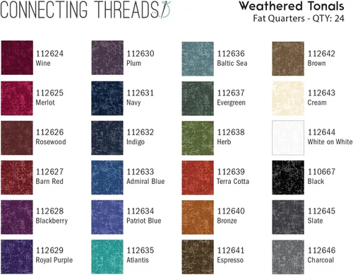 Vista 2 de Connecting Threads Paquetes de tela 100% algodón Fat Quarters para coser 24 piezas de 18 x 22 pulgadas de algodón precortados surtidos
