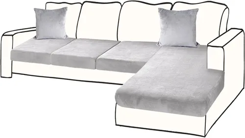 Vista 8 de BT.WA Funda de Cojín de Sofá de Terciopelo 1 Pieza Funda de Cojín de Asiento Elástica Funda de Sillón Fundas Separadas de Sofá Seccional Protector