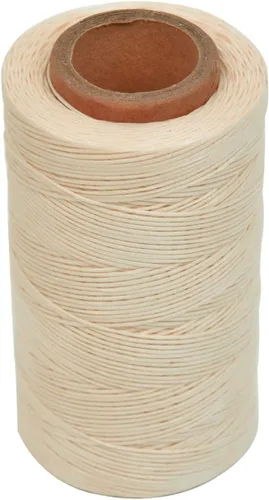 Vista 6 de Hilo encerado, 284 yardas, 150D 0.031 in de cuero, hilo encerado para reparación de zapatos, encuadernación, cuero, manualidades, bricolaje (beige)