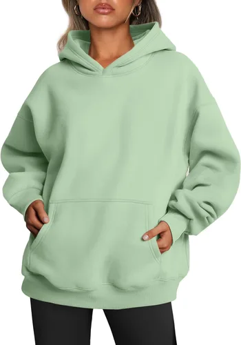 Vista 56 de Trendy Queen Sudaderas con capucha de gran tamaño para mujer, sudaderas de felpa para mujer, suéteres de moda de otoño, suéteres de invierno Lunares