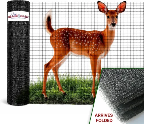 Vista 3 de OldMacDonald Barrera de Malla para Cerca de Ciervos y Animales (55gr/m²) 7.5' x 100' (2.3m x 30m) (malla 19x19mm) - Plegada para Envío