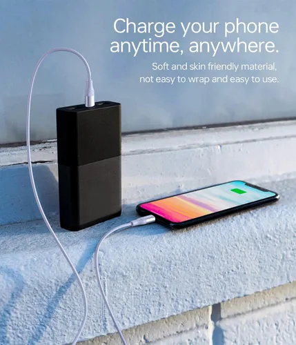 Vista 5 de Cable USB C a Lightning de Apple, paquete de 3 cargadores de iPhone de 6 pies con certificación MFi de carga rápida tipo C a Lightning, cable