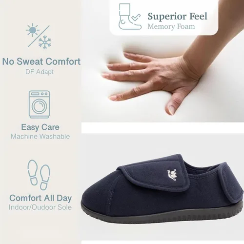 Vista 31 de EuropeanSoftest - Pantuflas clásicas con forro de rizo francés para mujer, con espuma viscoelástica 80-D, transpirables, lavables, para interiores