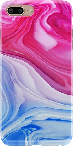 Vista 10 de Casely Funda para iPhone 6/7/8 Plus Bosque floral Flor de cerezo rojo Diseño clásico ultra delgado Flor de cerezo rojo floral