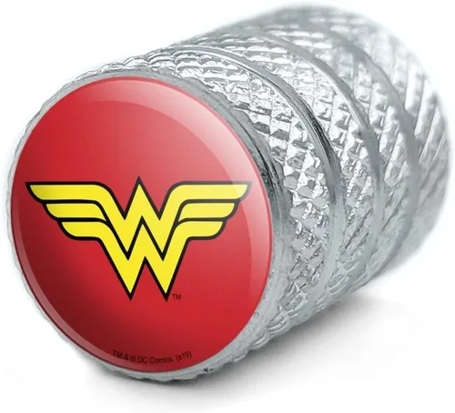 Vista 2 de GRAPHICS & MORE - Tapones para válvulas de llantas con el logotipo clásico de Wonder Woman