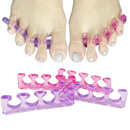 Vista 7 de Separadores de dedos de espuma suave para mujer, 12 espaciadores de pedicura para mujer