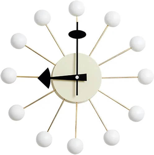 Vista 14 de SHISEDECO Reloj asterisco moderno en negro, sin tictac, diseño retro de mediados de siglo, reloj de cuarzo de pared silencioso decorativo