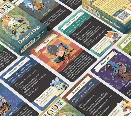 Vista 9 de Magpie Games Root The Roleplaying Game: Denizens Deck, 55 cartas NPC