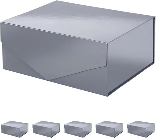 Vista 39 de PACKHOME Caja de regalo grande con tapa de 13.5 x 9 x 4.1 pulgadas, resistente caja de regalo plegable con cierre magnético