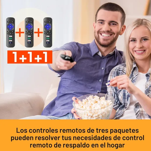 Vista 7 de Paquete de 3 controles remotos de repuesto solo para Roku TV, compatible con TCL Roku/Hisense Roku/Sharp/Philips/Onn Roku (no para Roku Stick y Box)
