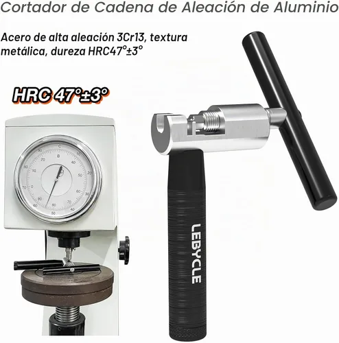 Vista 2 de Herramienta de cadena de bicicleta, interruptor de cadena para cadenas de bicicleta de 6 a 12 velocidades Bike chain breaker with spare pin, chain