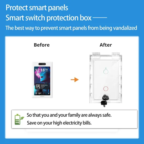 Vista 4 de Cubierta para Interruptor de Casa Inteligente, Cubiertas de Tomacorriente a Prueba de Bebés, Protector de Placa de Interruptor de Seguridad