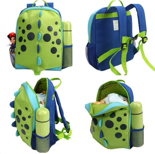 Vista 4 de Yodo Mochila escolar para niños pequeños, etiqueta con nombre y correa para el pecho