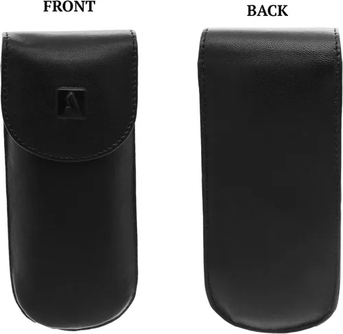 Vista 6 de Adamis Funda rígida de cuero genuino de grano completo para hombres y mujeres